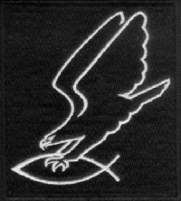 Aufnäher- Adler greift Fisch