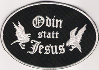 Aufnäher- Odin statt Jesus (oval)