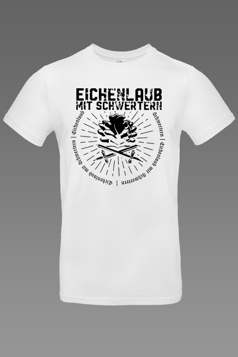 T-Shirt- Eichenlaub mit Schwertern (weiss)