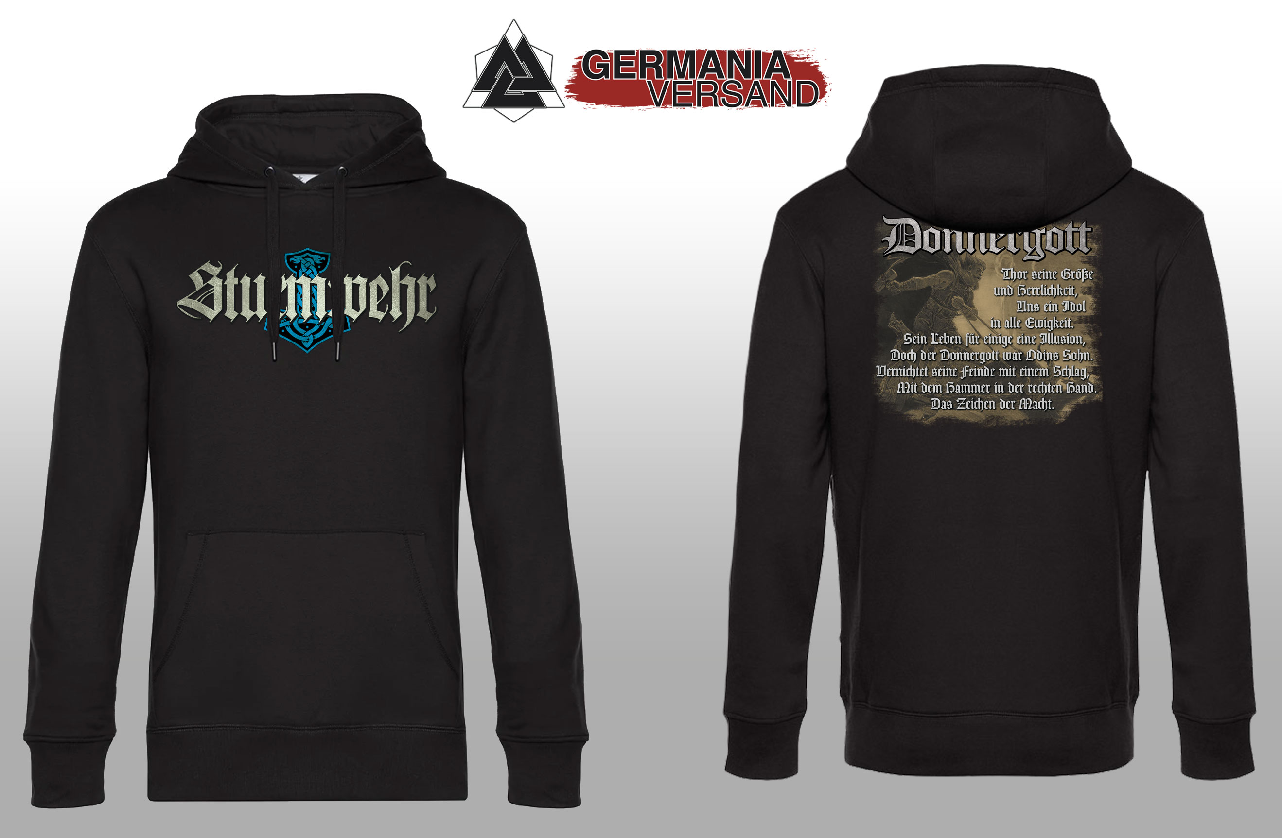 Kapuzensweatshirt- Sturmwehr - Donnergott Kapuzensweatshirt- Sturmwehr - Donnergott