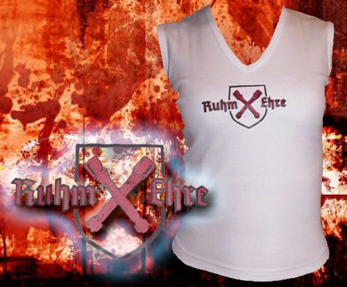V-Neck Top weiß - Ruhm & Ehre