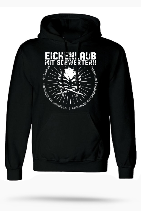 Kapuzensweatshirt- Eichenlaub mit Schwertern Kapuzensweatshirt- Eichenlaub mit Schwertern