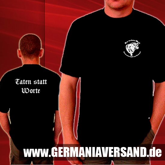 T-Shirt- Taten statt Worte - Weisser Wolf