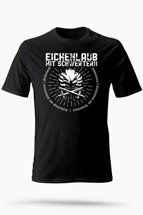 T-Shirt- Eichenlaub mit Schwertern (schwarz)