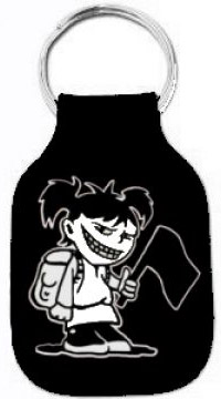 Schlüsselanhänger - Mädchen mit der schwarzen Fahne Schlüsselanhänger - Mädchen mit der schwarzen Fahne