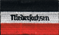 Aufnäher- s/w/r-Flagge Niedersachsen