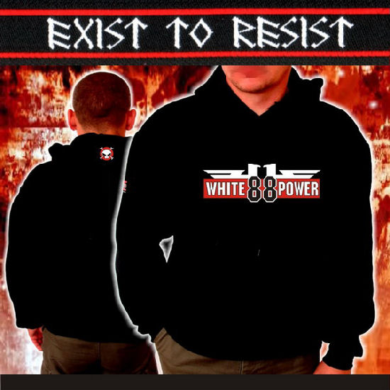 Kapuzensweatshirt- White 88 Power (Hate-Hate) Kapuzensweatshirt- White 88 Power (Hate-Hate)