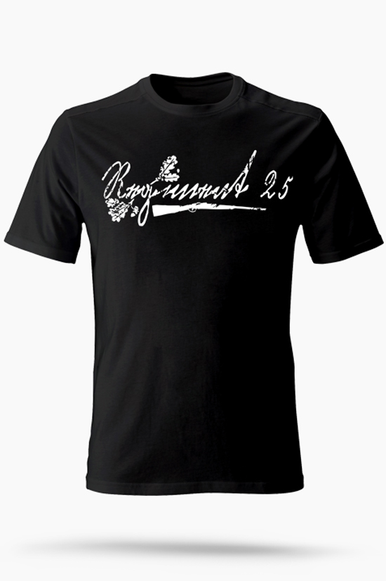 T-Shirt- Regiment 25 Logoshirt (weisser Druck) T-Shirt- Regiment 25 Logoshirt (weisser Druck)