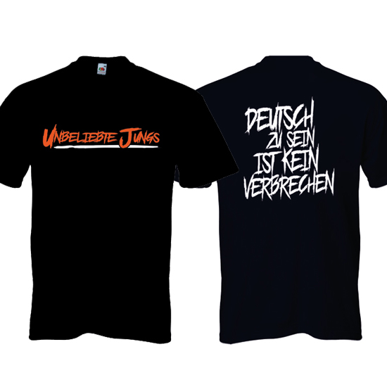 T-Shirt- Unbeliebte Jungs-Deutsch zu sein ist kein Verbrechen (schwarz)