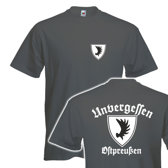 T-Shirt- Unvergessen Ostpreußen stone