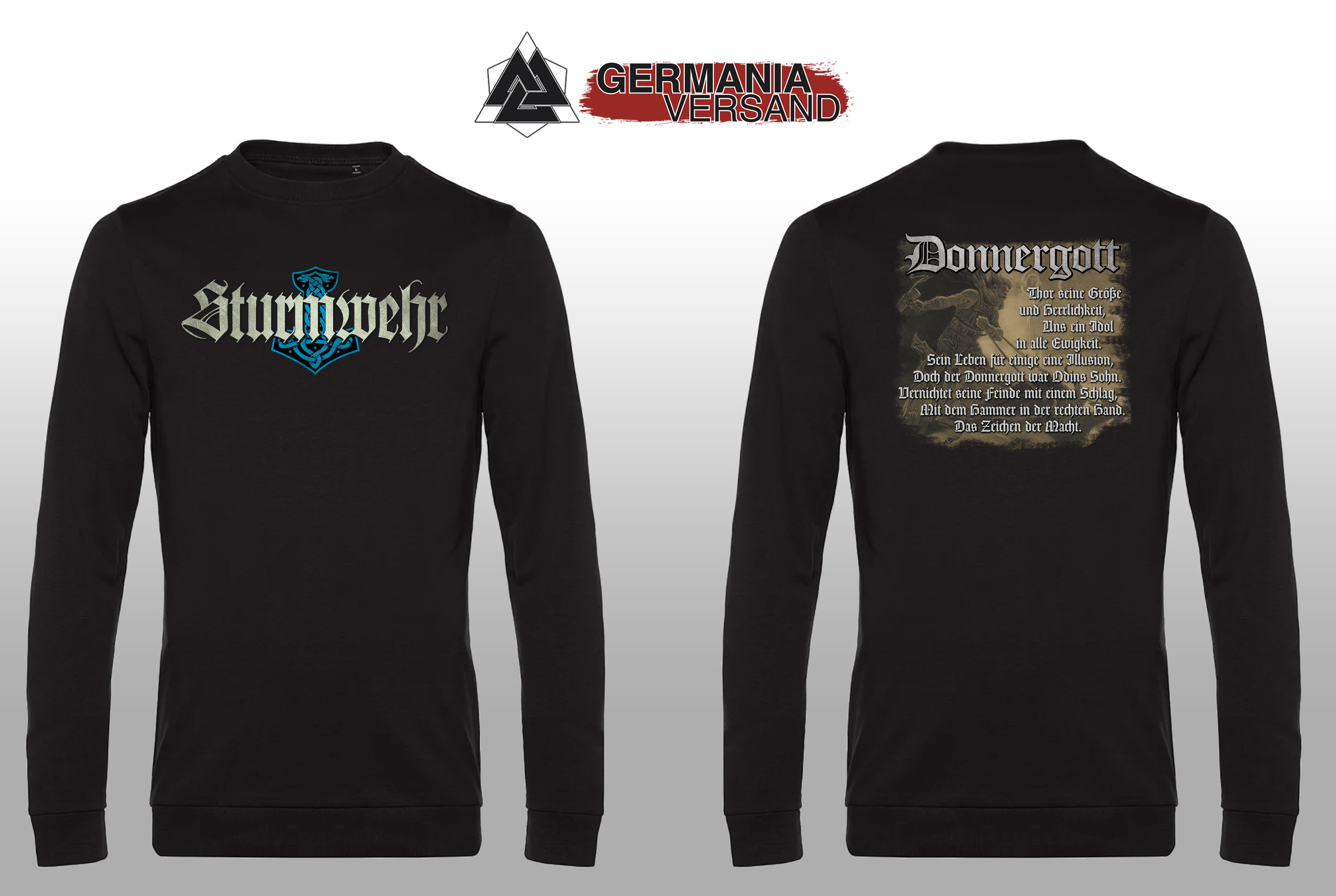 Sweatshirt- Sturmwehr - Donnergott Sweatshirt- Sturmwehr - Donnergott