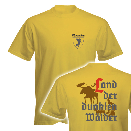 T-Shirt- Land der dunklen Wälder gelb T-Shirt- Land der dunklen Wälder gelb